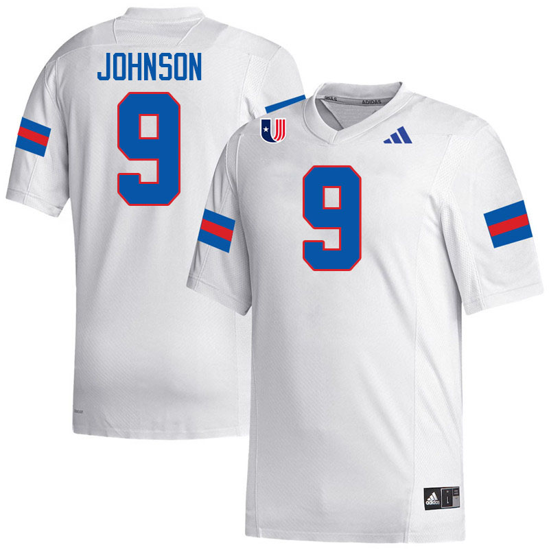 West Georgia Wolves #9 Robert Johnson College Football Jerseys,Uniforms-White